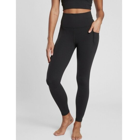 Athleta Salutation Stash Pocket II Tight Black Athletic Leggings Size Small - Picture 1 of 7